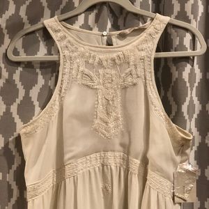 Zara Basic Creme Maxi Dress